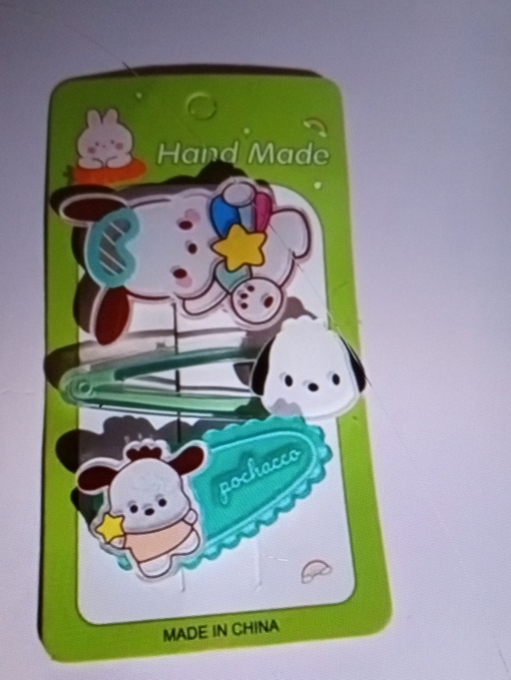 $5>>>>Green Cartoon Hair Clips - Cute Kids Hair Accessories